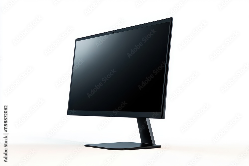 3D 4K Monitor Isolated and White Background 3D 4K Monitor Isolated and White Background
