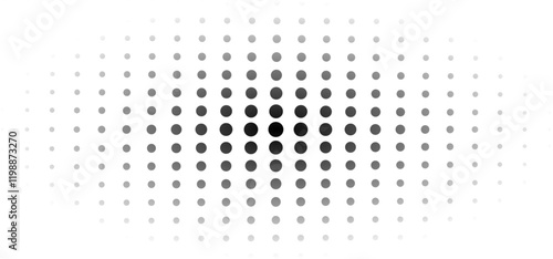 Halftone gradient background with grunge. Grit noise texture with faded edges. Backdrop with pixilated vectors in a retro style Decorative wallpaper with white and black sand noises.