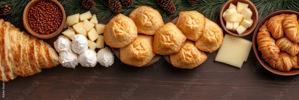 Modern Festive Hamantaschen Display Artisan Pastries with Pineapple and Cheese on Rustic Wood - Culinary Event Decor and Seasonal Marketing for Food and Beverage Industry Modern Festive Hamantaschen Display Artisan Pastries with Pineapple and Cheese on Rustic Wood - Culinary Event Decor and Seasonal Marketing for Food and Beverage Industry