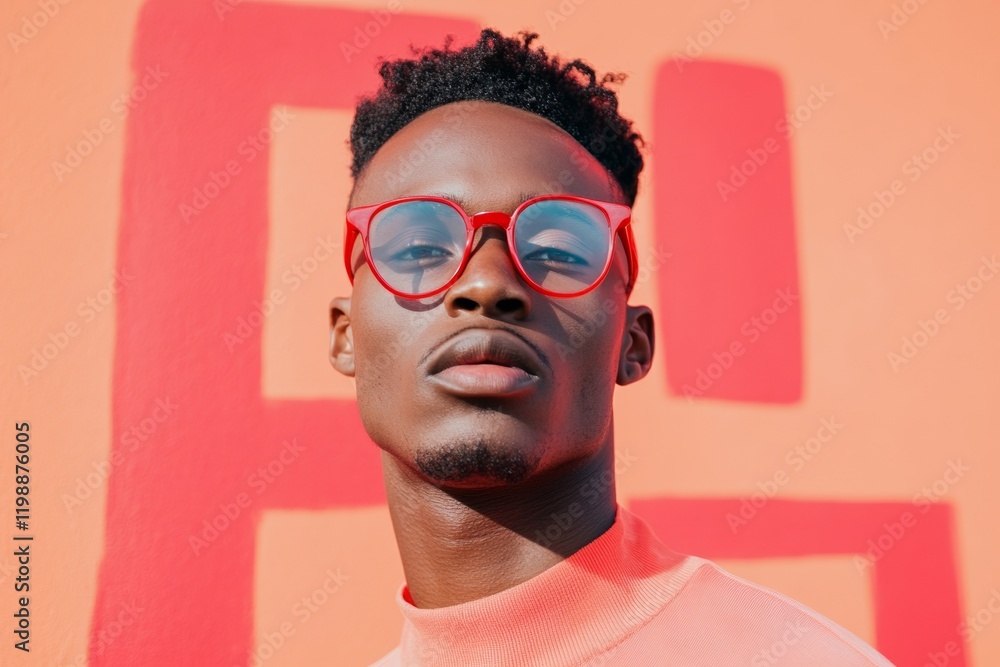 Vibrant Urban Expression Young Black Man, 25, in Bold Graffiti-Infused Streetwear Empowering Modern Branding and Cultural Identity in Creative Marketing Vibrant Urban Expression Young Black Man, 25, in Bold Graffiti-Infused Streetwear Empowering Modern Branding and Cultural Identity in Creative Marketing