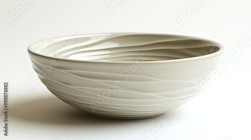 Wallpaper Mural A smooth, elegant bowl with wavy patterns, suitable for serving food or as decorative art. Torontodigital.ca