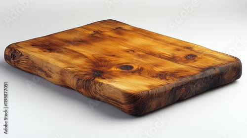 Wallpaper Mural A wooden cutting board with a unique, polished surface and natural grain patterns. Torontodigital.ca