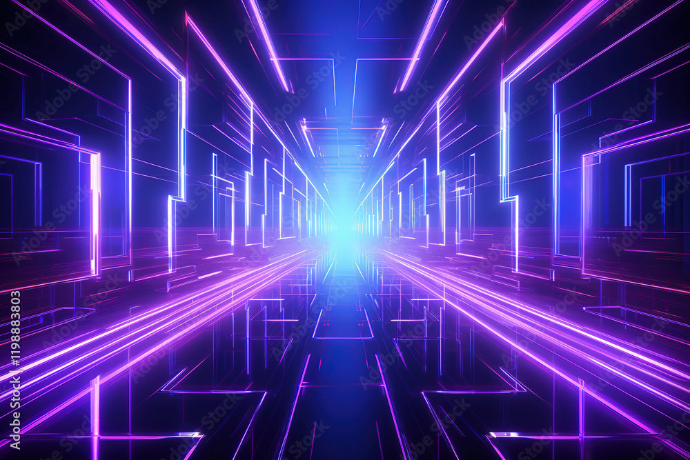 Fototapeta premium Incredible l digital high technology background illustration reality augmented
