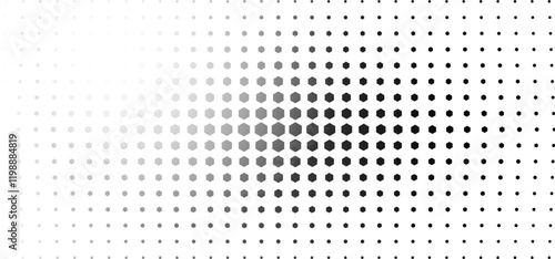 Halftone gradient background with grunge. Grit noise texture with faded edges. Backdrop with pixilated vectors in a retro style Decorative wallpaper with white and black sand noises.