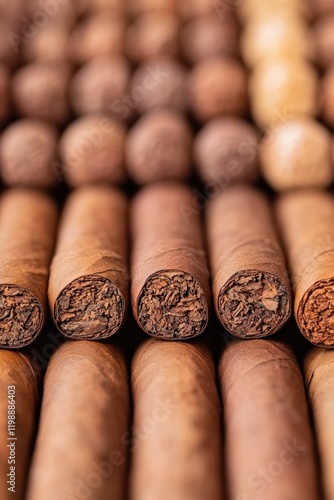 Wallpaper Mural A collection of cigars stacked high, ideal for decoration or as a prop in various settings Torontodigital.ca