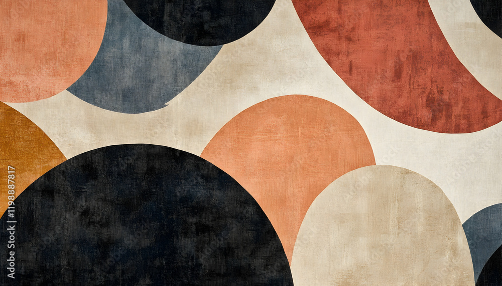 Serene organic shapes in earthy tones, designed seamlessly for textiles and wallpapers - Serene organic shapes in earthy tones, designed seamlessly for textiles and wallpapers -
