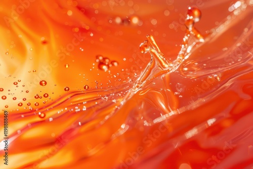 Vibrant red-orange drip texture evoking liveliness and energy