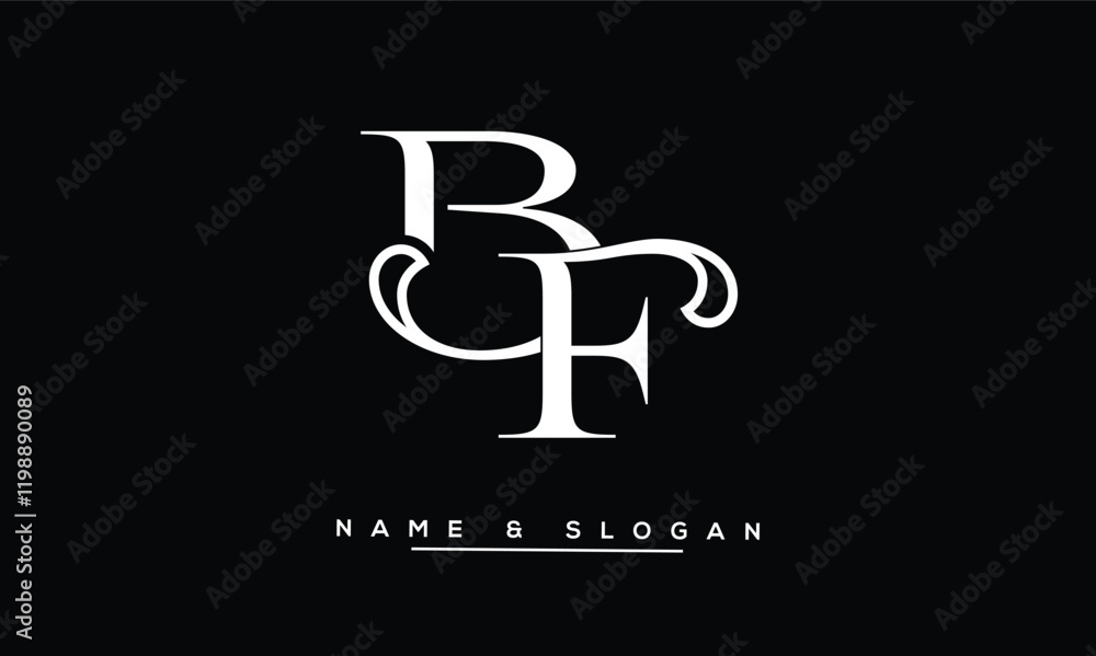 FB, BF Abstract Letters Logo Monogram