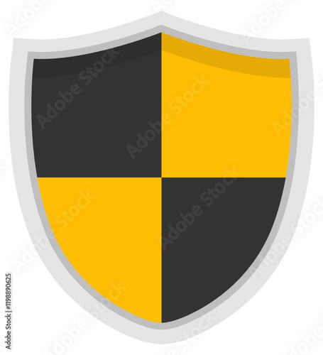 Flat shield icon vector isolated on white background. Free Download Flat shield icon vector isolated on white background. - GFXLoad