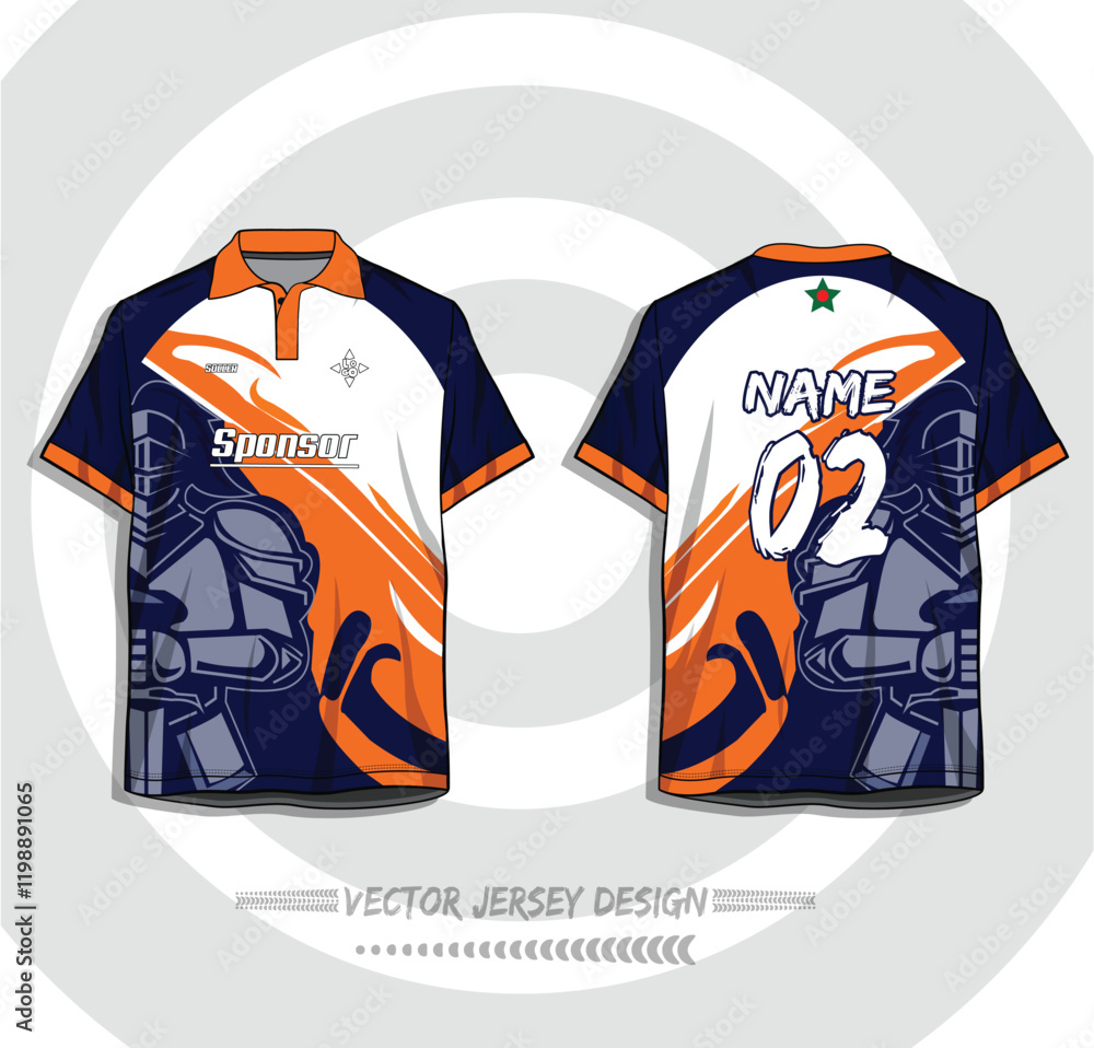 Naklejka premium Soccer jersey design for sublimation sport t shirt design