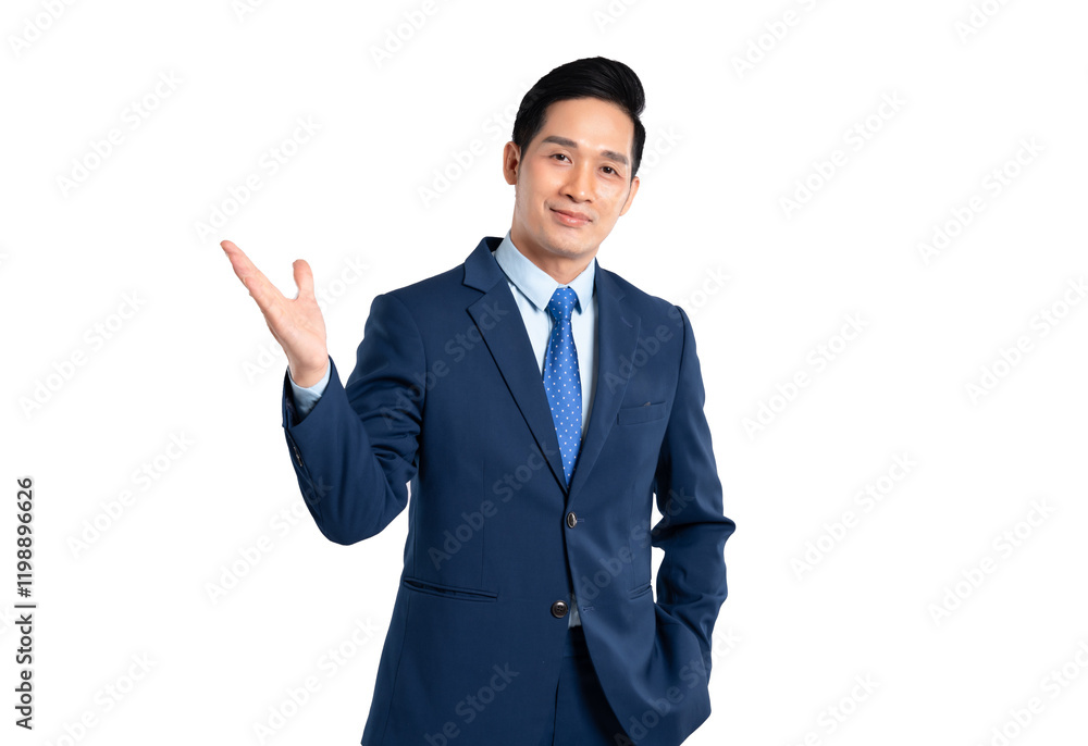 Portrait of Asian male businessman posing on png background Portrait of Asian male businessman posing on png background