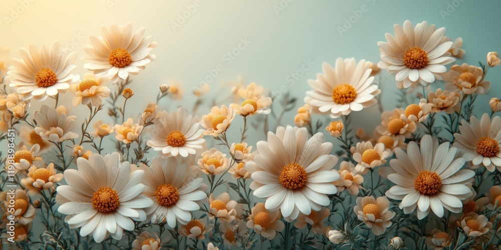 Obraz premium Creamy Daisies in Soft Light: A Floral Delight