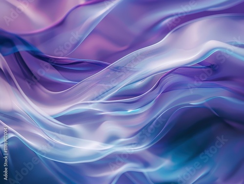 Wallpaper Mural Calm Abstract Waves in Purple and Blue Tones Torontodigital.ca