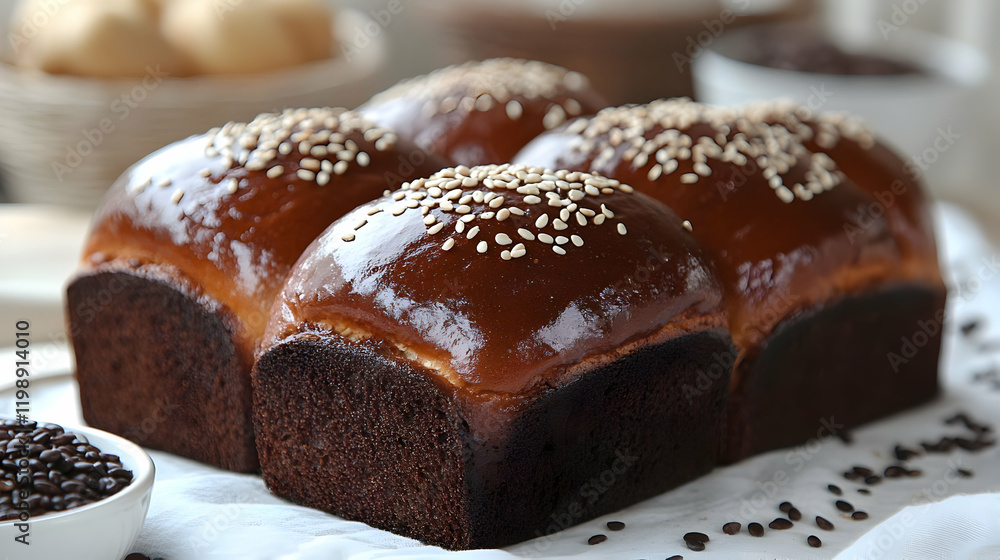 Sesame buns baking, kitchen, delicious, food photography Sesame buns baking, kitchen, delicious, food photography