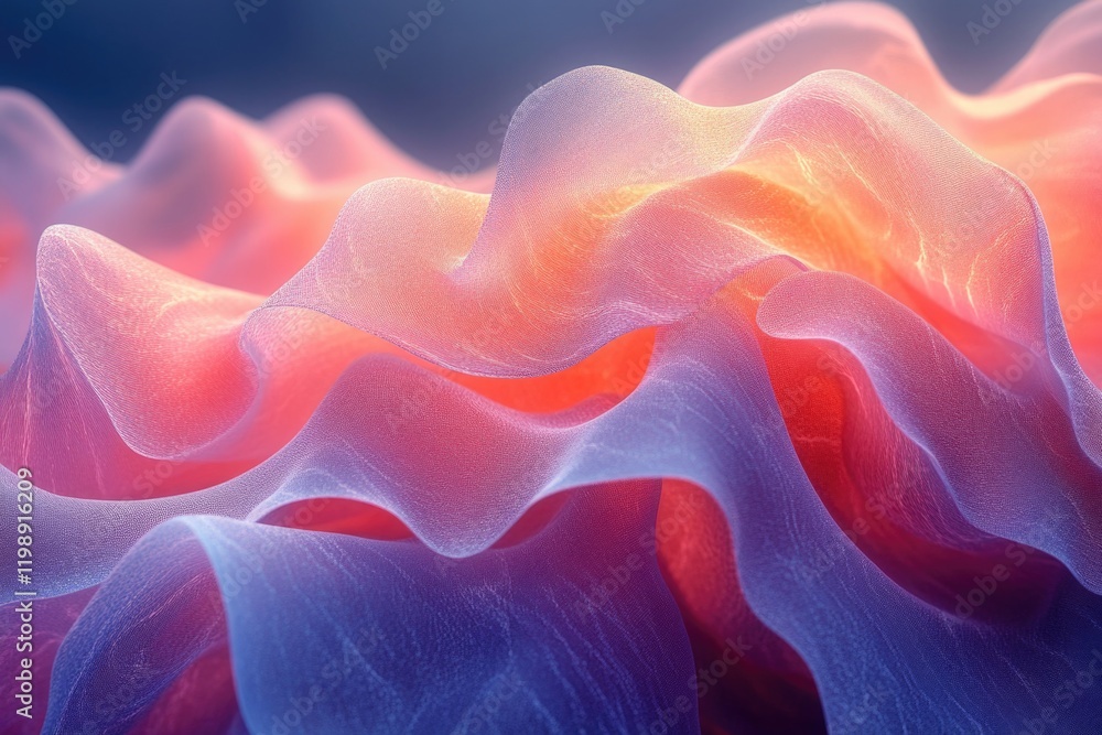 A close-up view of pink and blue fabric, ideal for design and textile projects