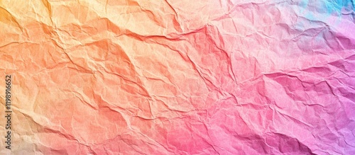 Wallpaper Mural Colorful textured paper background with crumpled effect featuring pastel shades of pink and orange, ideal for copy space. Torontodigital.ca