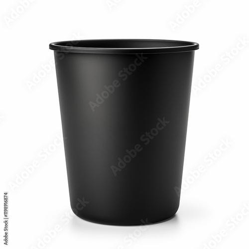 Wallpaper Mural Black Disposable Cup Mockup  Isolated on White Background Torontodigital.ca
