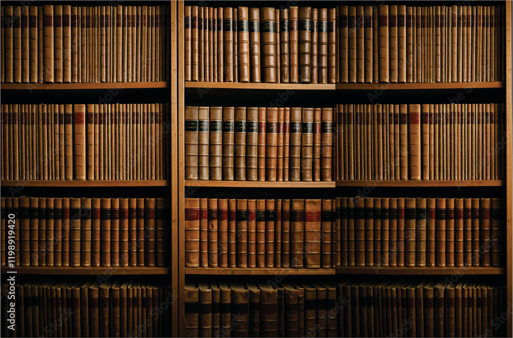 Bookshelves in the library 3d photo. Symbol of knowledge, history, memory, and information. Copy space image for book or literary fair poster, banner media and web. Bookshelves in the library 3d photo. Symbol of knowledge, history, memory, and information. Copy space image for book or literary fair poster, banner media and web.