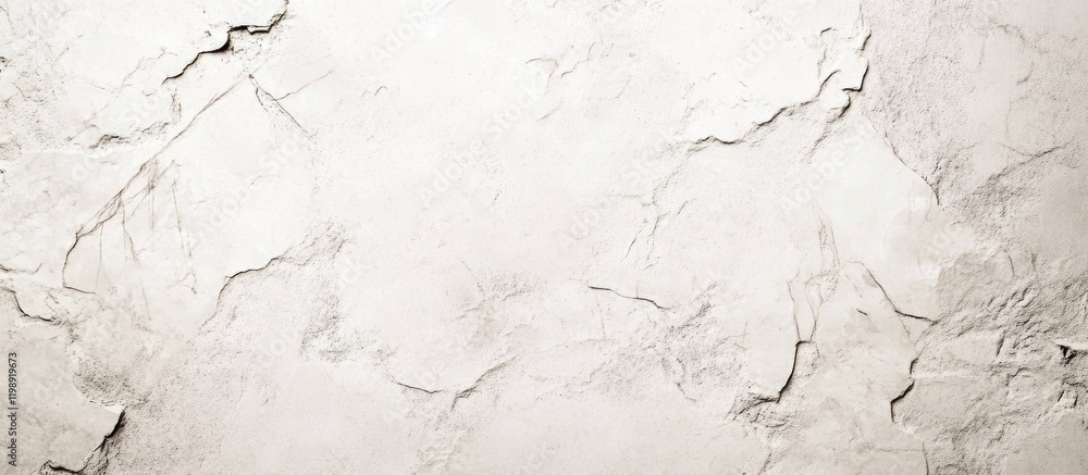 Fototapeta premium Textured gray plaster wall surface with subtle cracks and imperfections suitable for background usage Copy Space