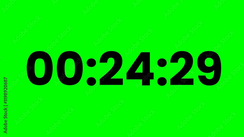 30 Second Countdown Counter with Microseconds, From 30-0 Seconds 4k Resolution Loop with Alpha Channel Motion Graphics Video Footage 30 Second Countdown Counter with Microseconds, From 30-0 Seconds 4k Resolution Loop with Alpha Channel Motion Graphics Video Footage