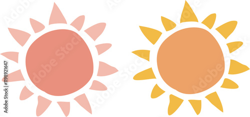 太陽のイラストセット