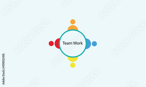 Team work icon vector illustration