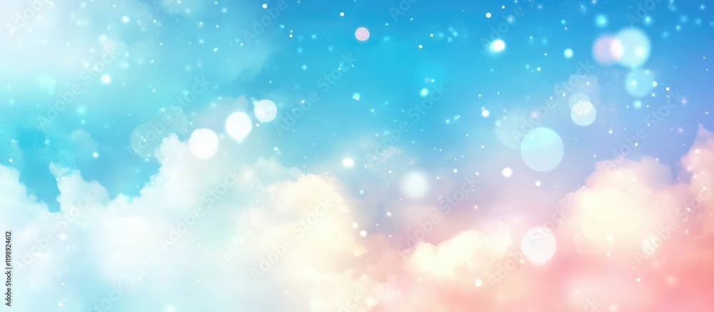 Colorful soft focus pastel sky with clouds and bokeh effect Copy Space Colorful soft focus pastel sky with clouds and bokeh effect Copy Space