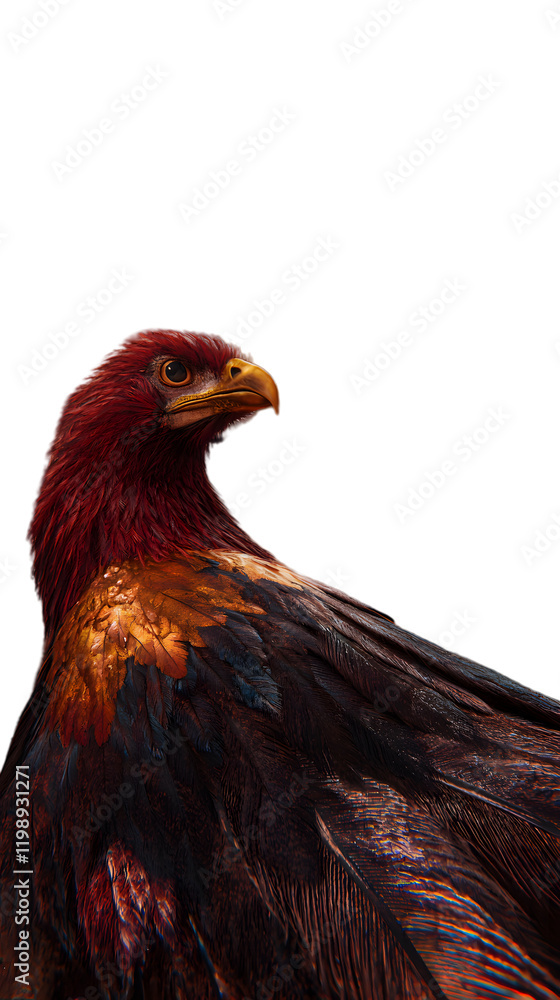 Fototapeta premium Majestic red-feathered eagle profile