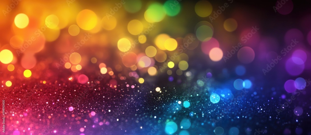 Colorful abstract bokeh background with blurred lights and glitter in various hues Copy Space Colorful abstract bokeh background with blurred lights and glitter in various hues Copy Space