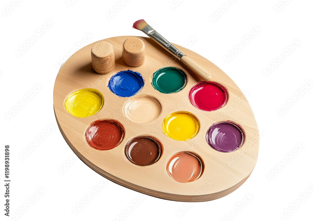 paints and brushes isolated on transparent background paints and brushes isolated on transparent background