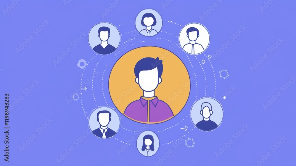 HRM or Human Resource Management, manager icon which is among staff icons for human development recruitment leadership and customer target, resume, interview. generate by AI HRM or Human Resource Management, manager icon which is among staff icons for human development recruitment leadership and customer target, resume, interview. generate by AI