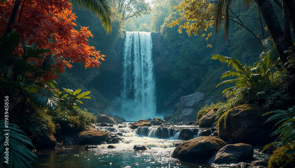 Fototapeta premium waterfall in the forest