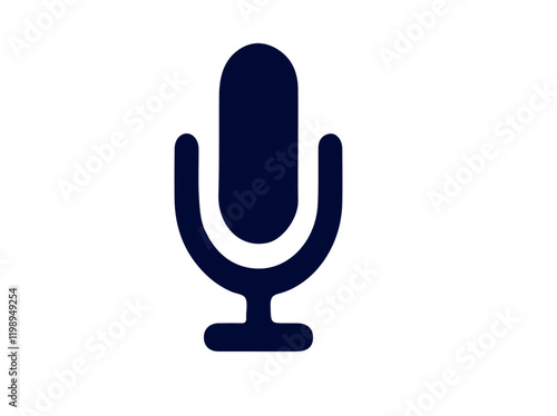 microphone on white background 3d render