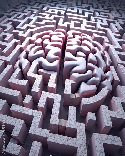 3d brain shaped maze