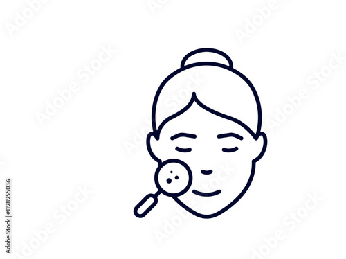 Women face pimple 