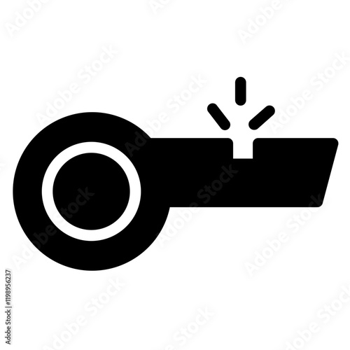 Soccer Sport Whistle Glyph Icon