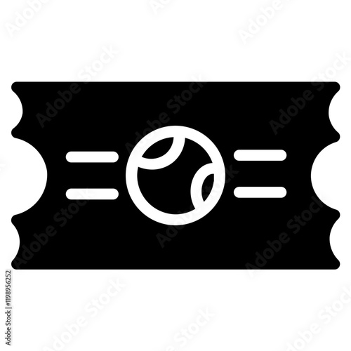 Soccer Ticket Sports Glyph Icon