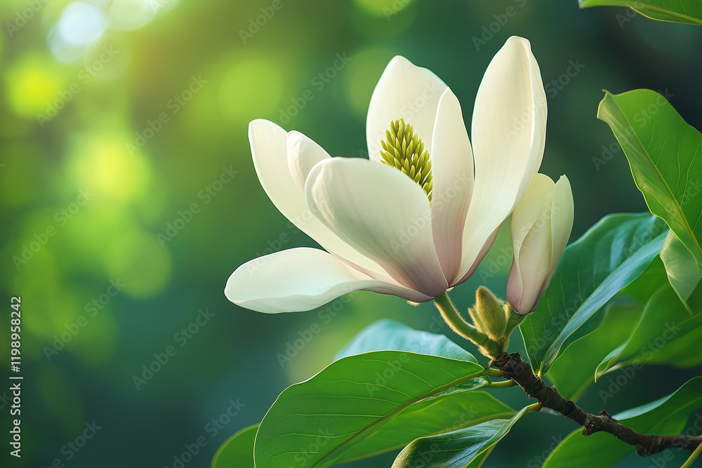 Close up magnolia in tropics, tropical plant Close up magnolia in tropics, tropical plant