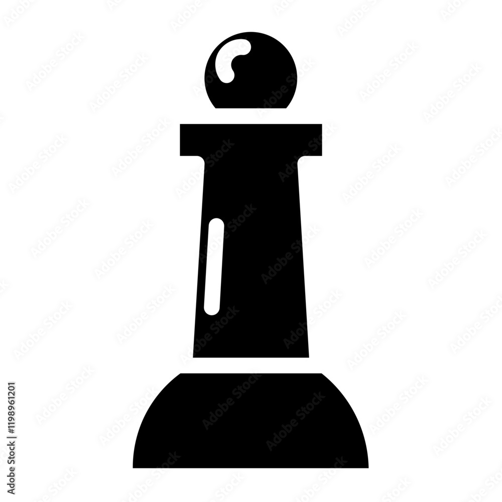Pawn Chess Game Glyph Icon Pawn Chess Game Glyph Icon