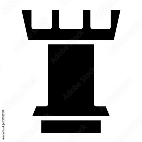 Tactic Strategy Chess Glyph Icon