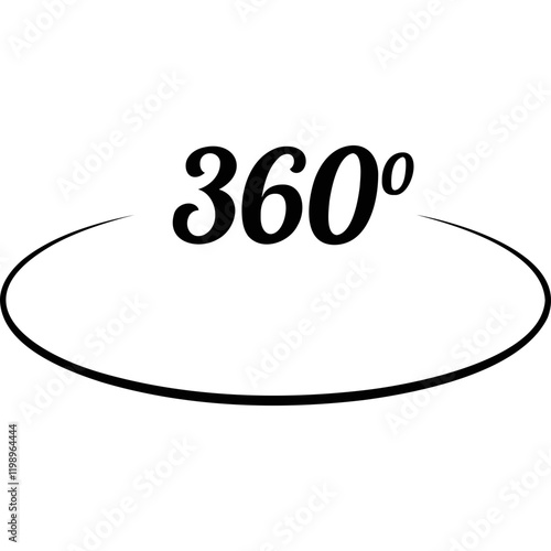 Simple vector icon 360 degrees