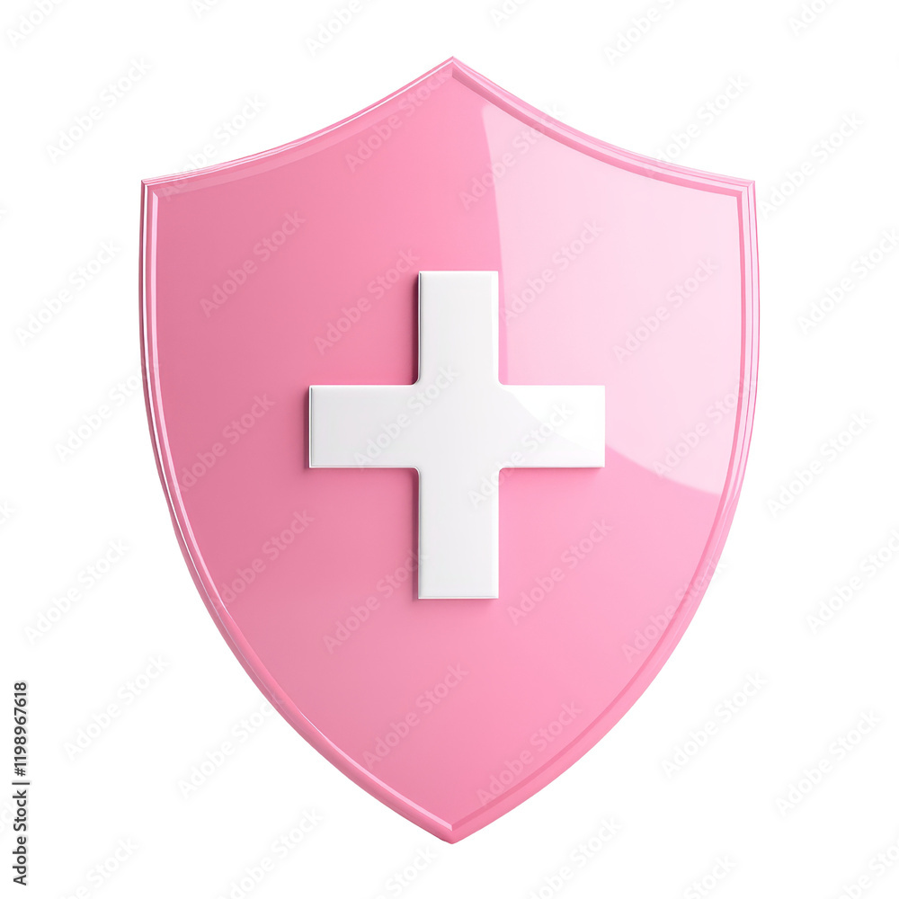 Fototapeta premium Health safety shield icon for medical protection
