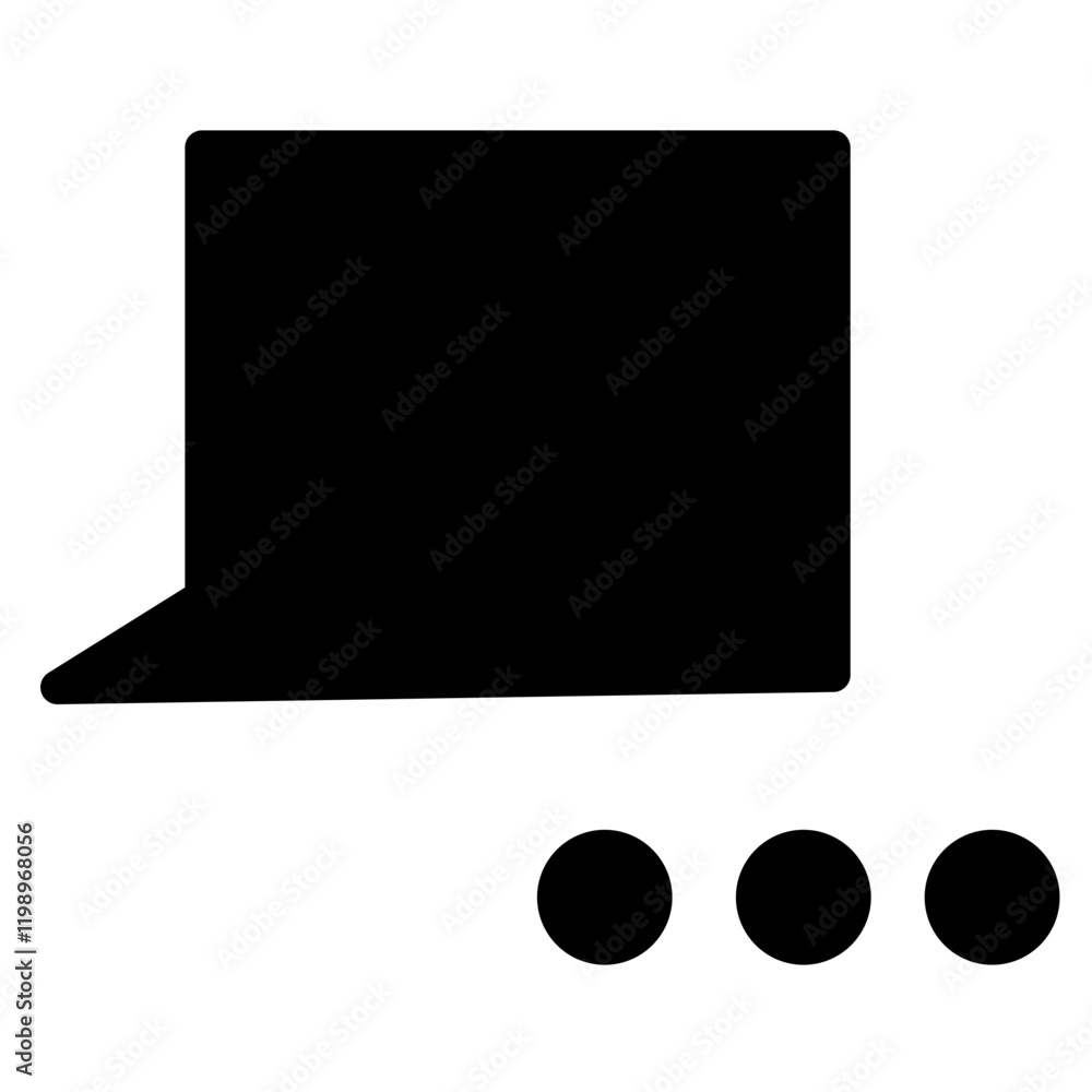 Writing Answer Bubble Glyph Icon Writing Answer Bubble Glyph Icon