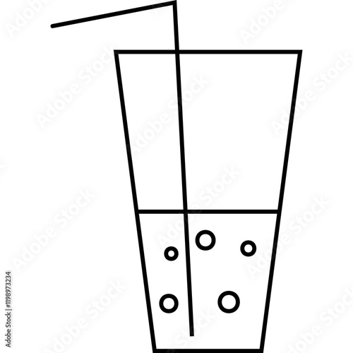 Simple vector icon glass of soda
