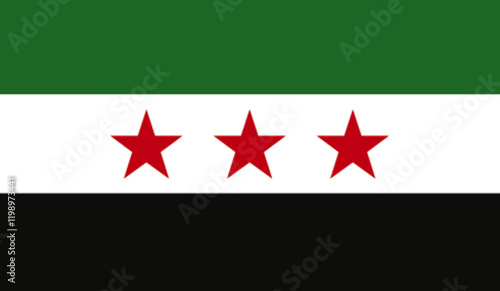 Vector new flag of Syrian