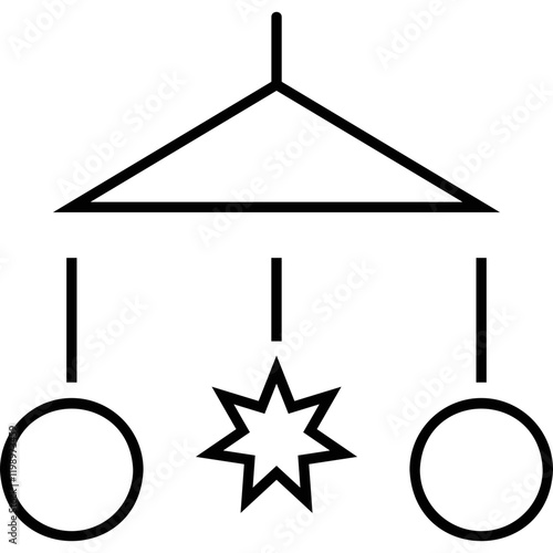 Simple vector icon baby rattle

