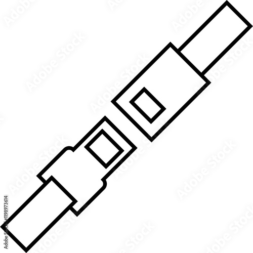 Simple vector icon seat belt
