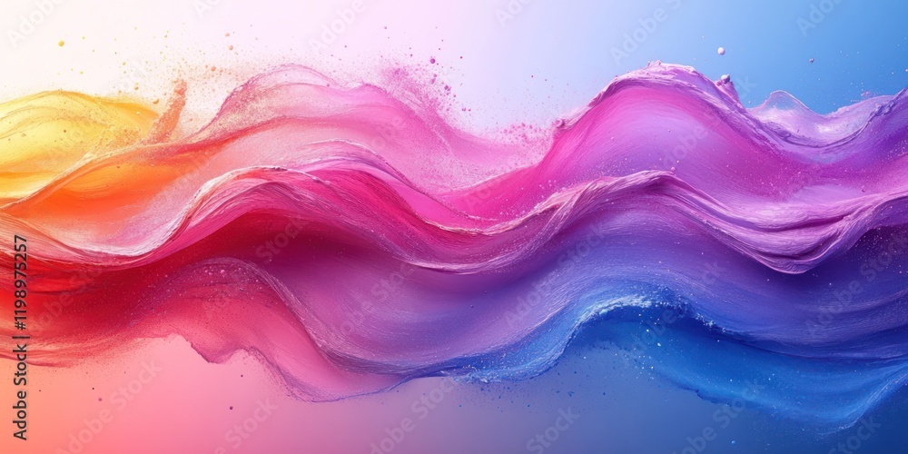 Vibrant Color Waves Abstract Painting Vibrant Color Waves Abstract Painting