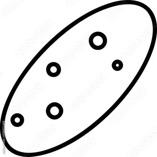 Simple vector icon potato