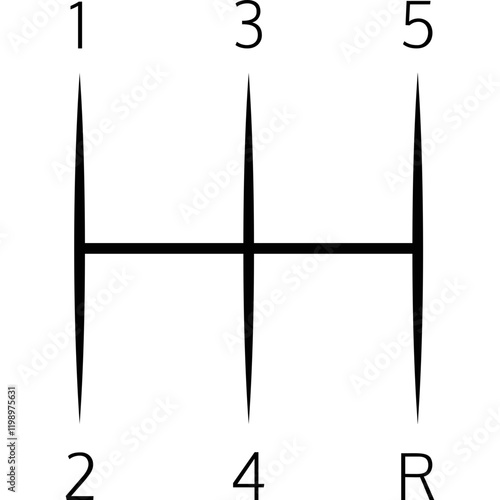 Simple vector icon car gearbox

